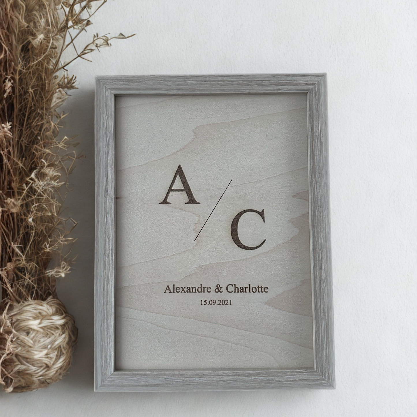 Cadre Initiales couple - CADRE INCLUS