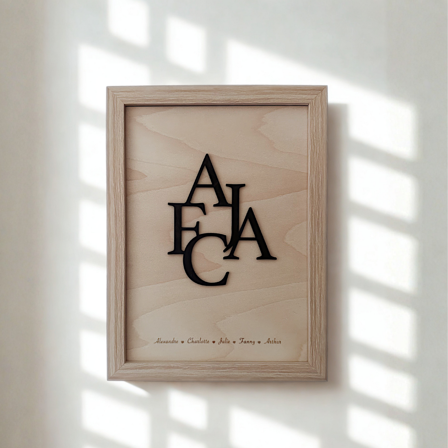 Cadre Initiales famille - CADRE INCLUS