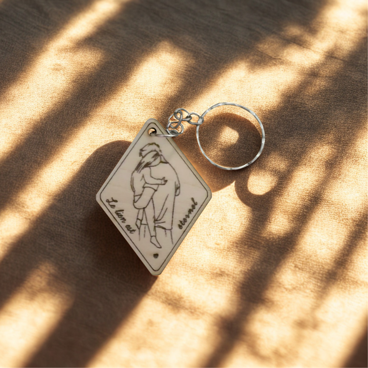 Porte-clé Papa et fille