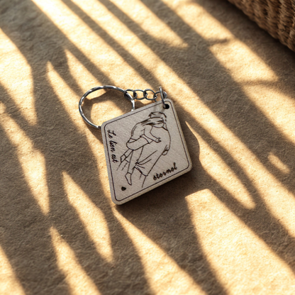 Porte-clé Papa et fille