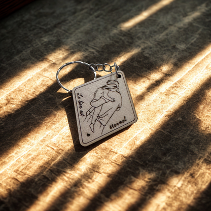 Porte-clé Papa et fille