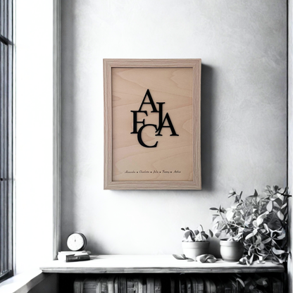 Cadre Initiales famille - CADRE INCLUS