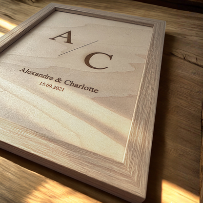 Cadre Initiales couple - CADRE INCLUS