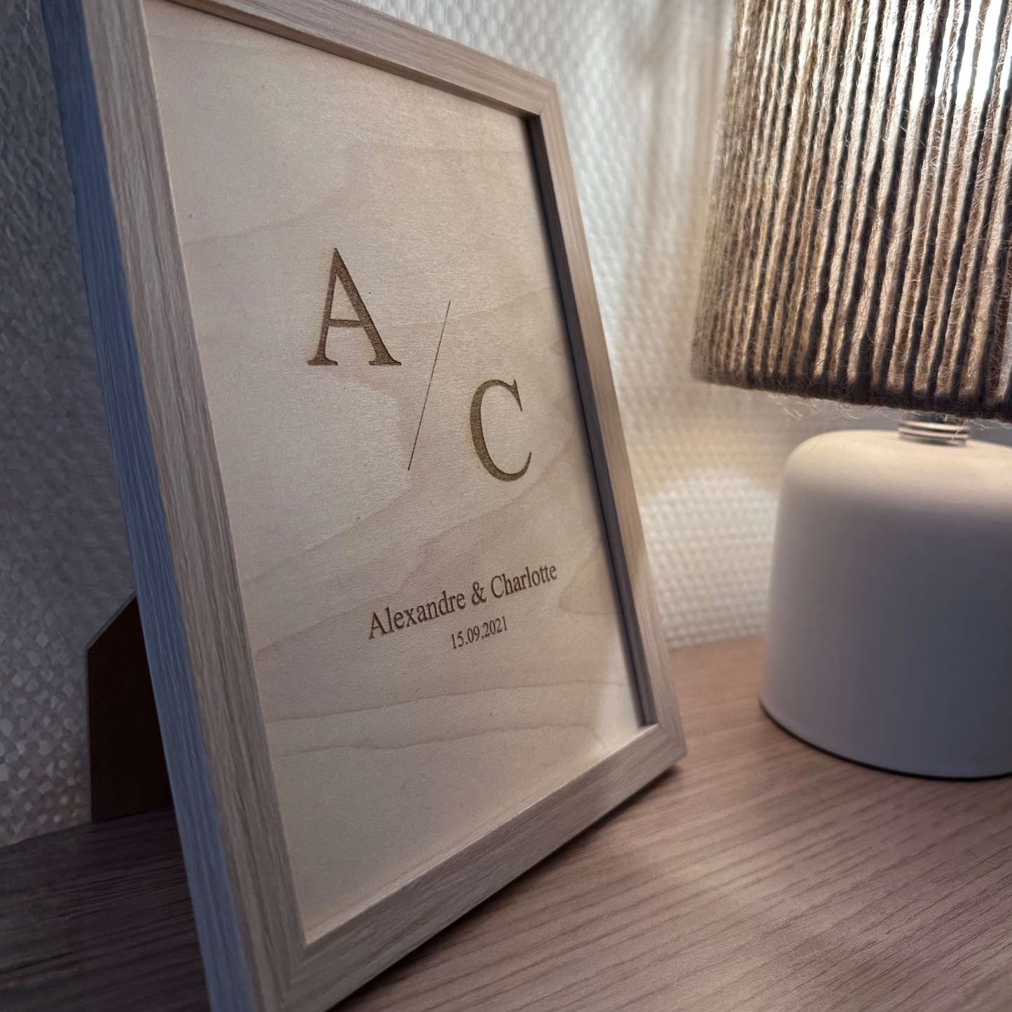 Cadre Initiales couple - CADRE INCLUS